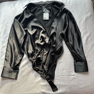 Forever 21 Black Satin Apparel